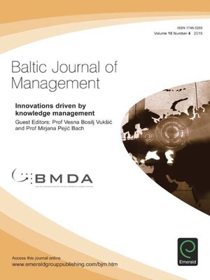 cover image of Baltic Journal of Management, Volume 10, Number 4